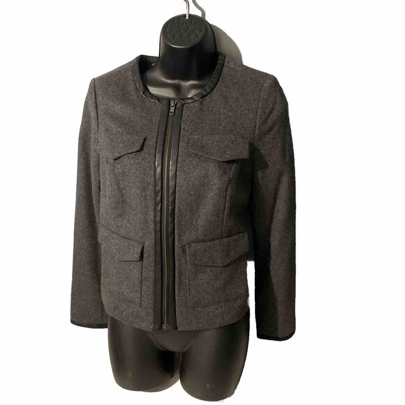 The Limited Women's Blazer Zip Up‎ Size Small Charcoal - Picture 1 of 8